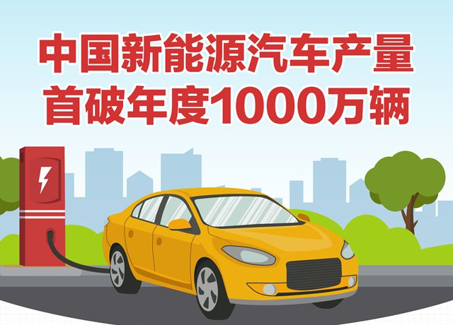 我國(guó)新能源汽車年產(chǎn)量首次突破1000萬輛